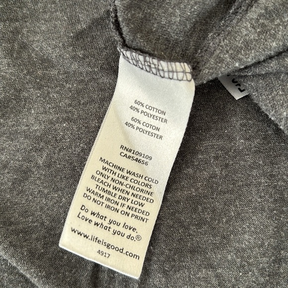 Life Is Good Gray Growler Bear Long‎ Sleeve Cool Tshirt Lightweight Mens XXXL - Picture 5 of 10